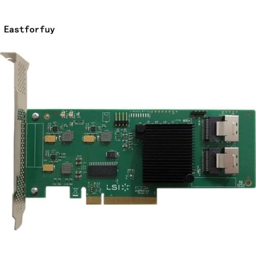 Eastforfuy New OEM LSI SAS 9211-8I LSISAS2008-IT 8 Port NO-RAID HBA JBOD SATA SFF8087 6Gb PCI-E 2.0 X8 Controller Card