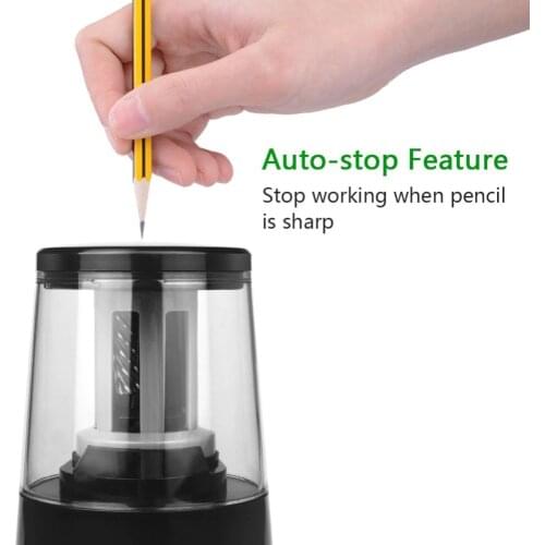 Electric Pencil Sharpener For Heavy-duty Helical Blades to Fast Sharpen 6-8mm USB or Battery Operated in School Classroom/Office