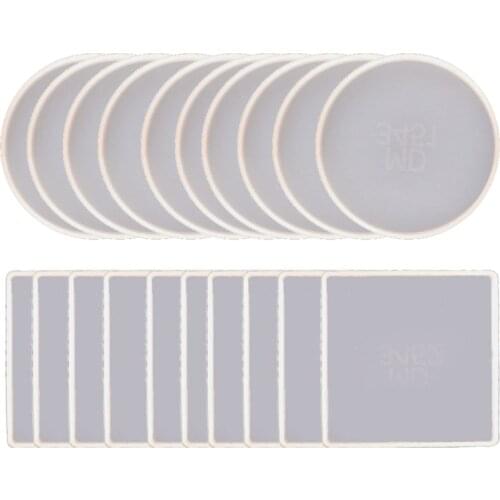 Tray Molds DIY Resin Coaster Molds Silicone Resin Tray Molds Epoxy Resin Casting Molds for DIY Casting Home Decoration