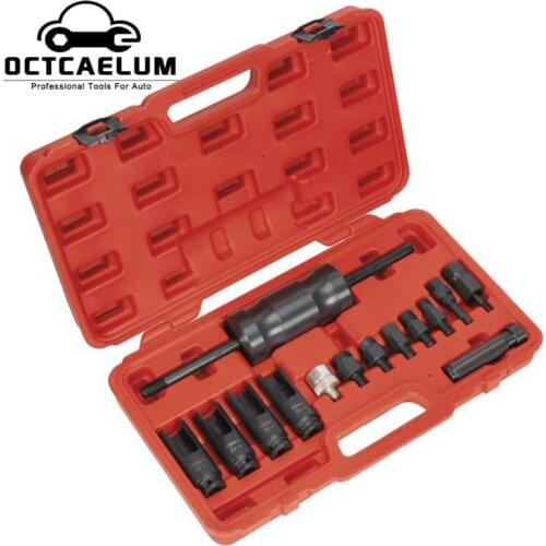 Automotive Diesel Engine Injector Common Rail Adaptor Slide Hammer Extractor Removal Puller Tool Set ST0052
