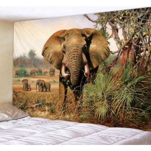 Forest Elephant Tapestry Indian Mandala Tapestry Wall Hanging Tapestries Boho Bedroom Wall Rug Couch Blanket 6 Size