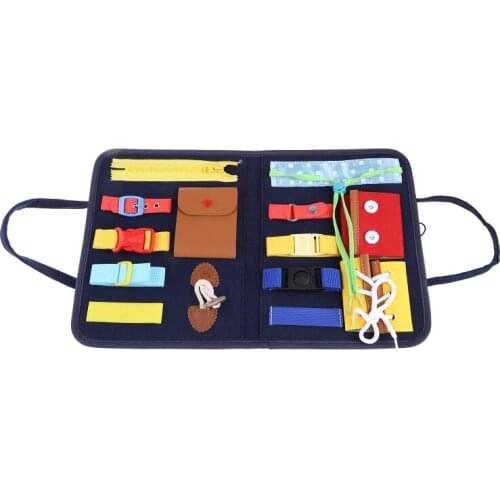 Toddler Busy Board Montessori Sensory Toy for Develop Basic Skills and Fine Motor Skills