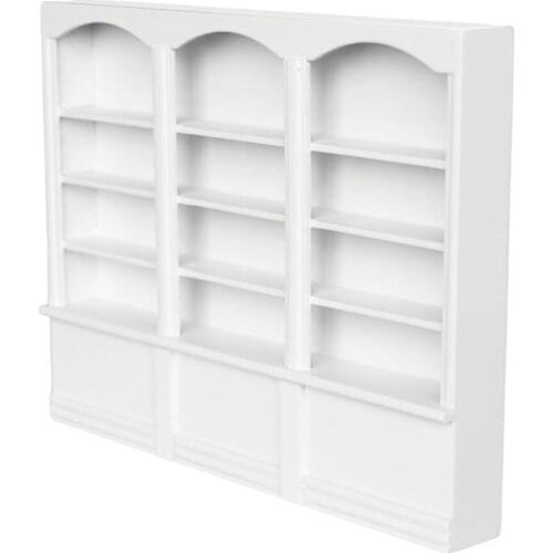 1/12 Scale Dollhouse Miniature Bookcase Display Cabinet for Layout Decor