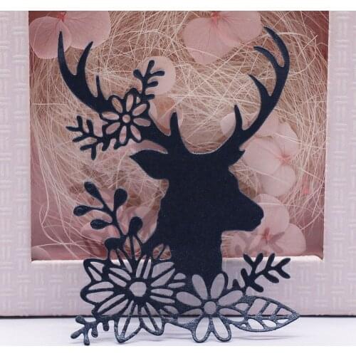 Flower Moose Border Metal Cutting Dies Scrapbooking Album Navidad Cards Making Decorative Crafts Embossing Stencil Slimline Dies