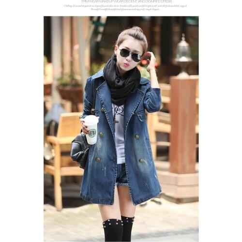 Fashion Denim Autumn Jean Jacket Slim Women Basic Coat Chaqueta Womens Jaqueta Jeans Bomber Abrigos Mujer Feminina Jean Coats