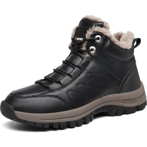 Men Boots Winter Boots Ankle Boots Lace Up Casual Boots High-top Shoes For Men Snowfield Warm Boots