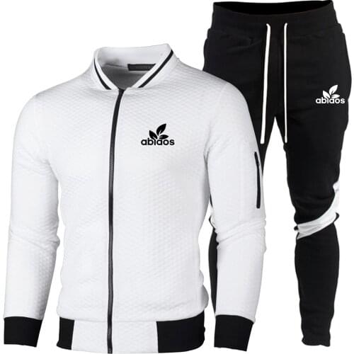 Mens Casual Tracksuit Long Sleeve Jacket and Pants Sets 2021 Brand Men Suit Autumn Winter Track Suit 2 Pieces Sets Gym Clothing