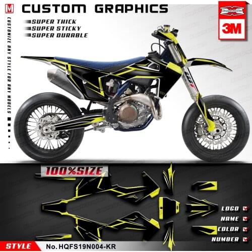 KUNGFU GRAPHICS Custom Decal Sticker Kit for Husqvarna TC FC TX FX FS TE FE 125 150i 250 250i 300 300i 350 450 501 2019 to 2021