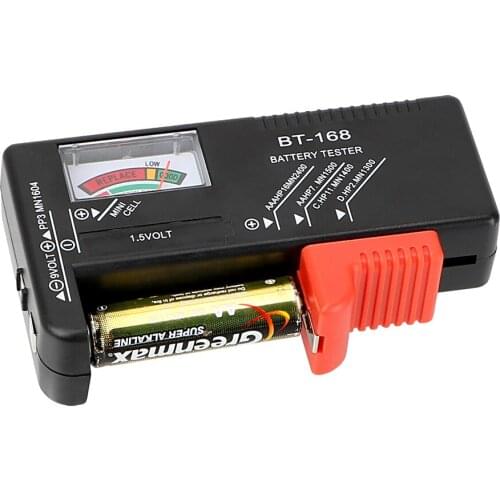 NICEYARD BT-168 Universal Digital Battery Tester Multi Size Electronic Battery Volt Checker for AA AAA 9V Button Cell