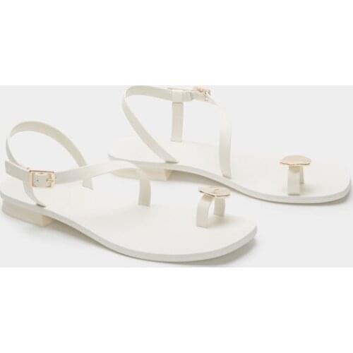 2021 Summer New Net Red Bohemian Roman Sandals Korean Versatile One Button Flat Shoes Flip Flops Crystal Flat With Sandalias