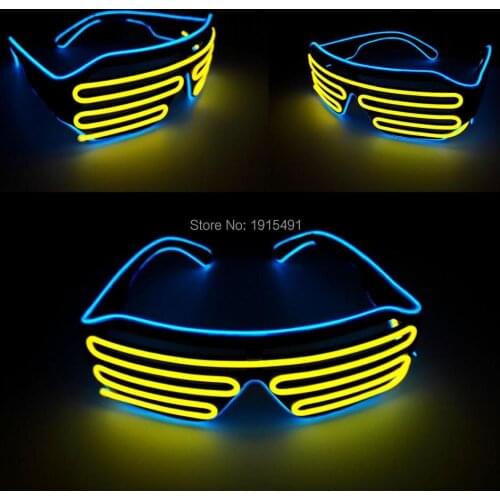 New Music Sound-activated Multicolor Rave Party led glow glasses EL wire Glasses for Wedding show,NightClub,Bar show, glow Props