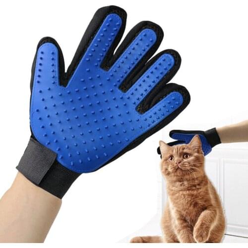Dog Pet Grooming Glove Silicone Cats Brush Comb Hair Gloves Dogs Bath Cleaning Supplies Animal Combs