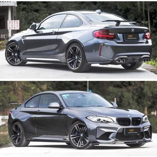 Applicable to Bmw M2 M2c Thunder Paktechz Carbon Fiber Front Spade Skirt Surrounded by Rear Lip and Tail