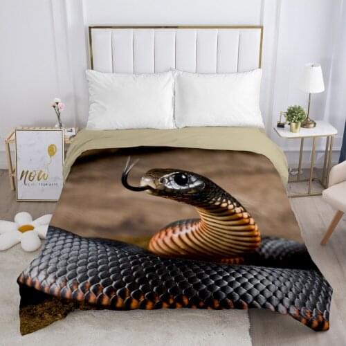 Snake Duvet cover Quilt/Blanket/Comfortable Case Double King Bedding 140x200 240x220 200x200 for Home brown