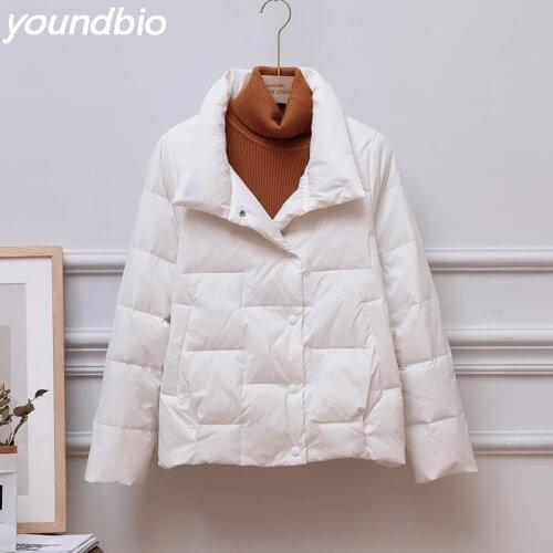 Spring and Autumn Down Jacket Womens Jackets Stand-Up Collar Coat for Women Light Outerwear Female Korean Down Coat Tops
