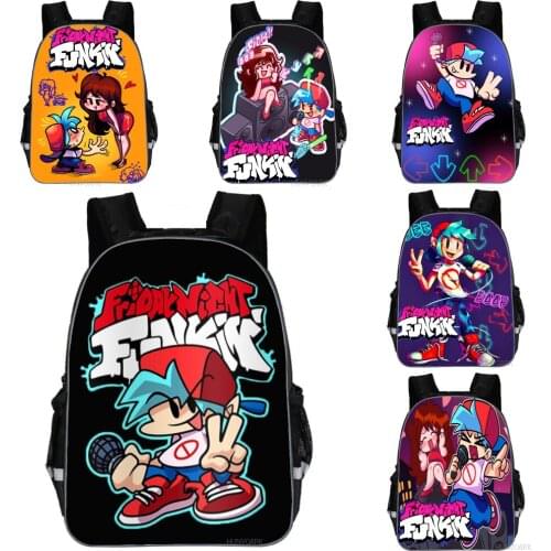 Friday Night Funkin Games School Backpack for 3-9 Years Old Boys Girls Children School Bags Kids Primary Backpack