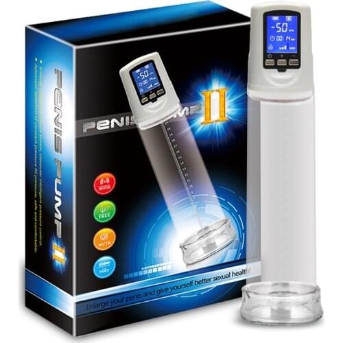 Luxury male penis stretching exercise negative pressure liquid crystal display penis extender vacuum pump