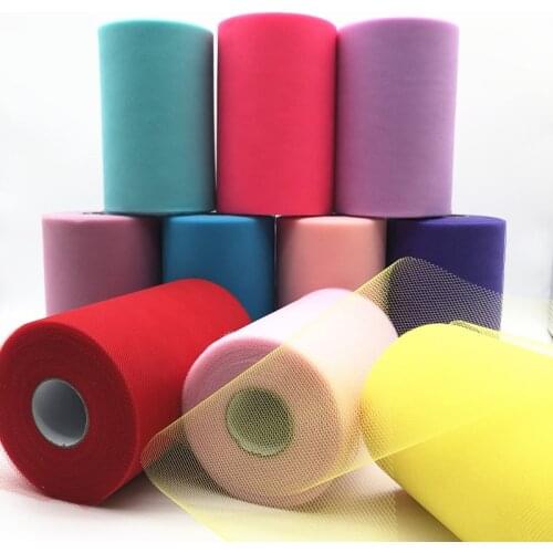 Tulle Roll 100 Yards 15cm Organza Roll Red Blue Tulle Organza Fabric Tutu Skirt Girl Baby Shower Decor Birthday Party Supplies