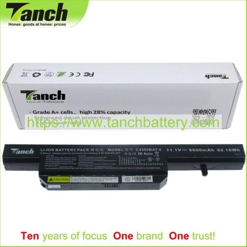 Tanch Laptop Battery for CLEVO C4500BAT-6 6-87-C480S-4G41 6-87-E412S-4D7 6-87-W27PS-4P4 W150HN W240 W250 W27011.1V 6cell