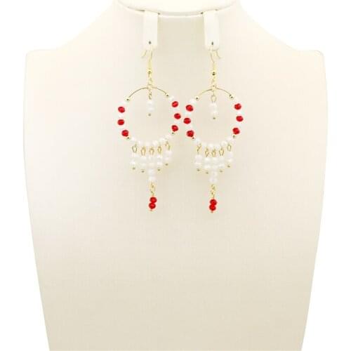 Temperament retro national storm simian Handmade Beaded Earrings Fashion versatile earrings earrings