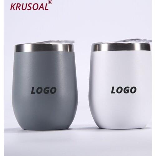 Logo Custom Cup Tumbler Egg Shell Water Bottle Double Layer Stainless Steel Insulated Cup Thermos Mug Thermal Coffee Cup
