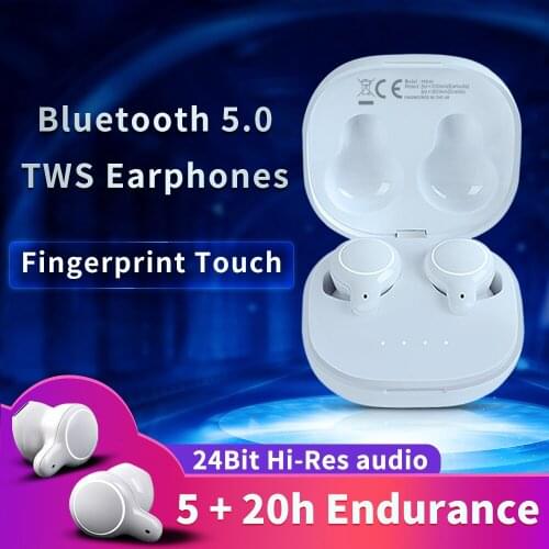 EP810 TWS Bluetooth 5.0 Earphones HD Stereo headphone Fingerprint Touch , Mini Earbuds With Mic Charging Box Sport Headset