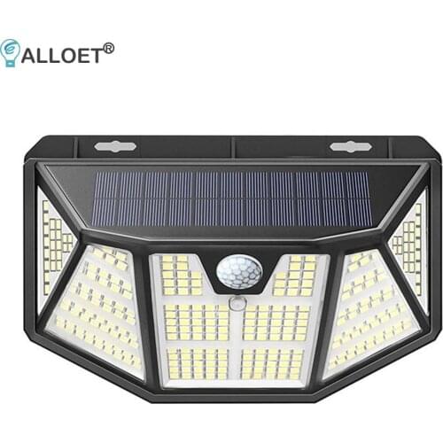 Solar Lights Outdoor 310 Led Bright Motion Sensor Light Wide Angle Waterproof IP65 Wall Lights for Garden Wall Street