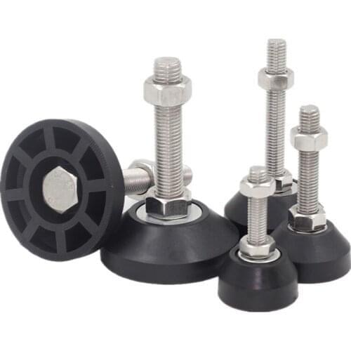 Reinforced Nylon Base Diameter 40/50/60/80mm*M8/M10/M12/M16/M20 Fixed Foot Cups Articulated Feet Leveling Foot Cups