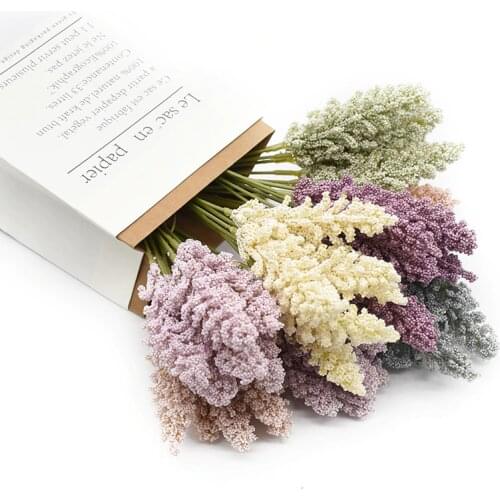 6 Pieces/Bundle Foam Lavender Vases for Home Decoration Accessories Cheap Artificial Plants Household Products Wedding Scrapbook