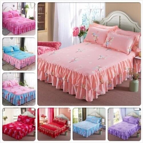 High Quality Bed Skirt Kid Princess Adult Bedskirt Single Twin Full Queen King Size Bed Cover Linen Bedspreads 150x200 180x200