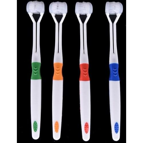1Pc Kids Toothbrush Child Health Kids Toothbrush Tooth Brush 3 Head 3 Sided Toothbrush Ultrafine