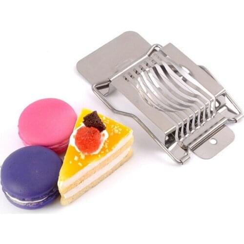 1PC Egg Slicer Cutter Stainless Steel Egg Slicer Multifunction Kitchen Egg Slicer Sectione Cutter Mold Edges Ferramentas LB 051