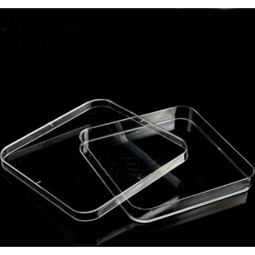 10pcs/lot Disposable 13cmx13cm Plastic Polystyrene Square Petri Dish, culture dish plate for Laboratory analysis