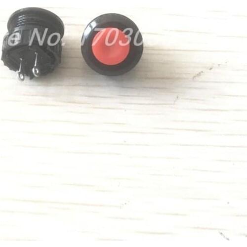 10 x 2 Pin SPST OFF-(ON) N/O Red Cap Momentary Push Button Switch 1A 230V AC