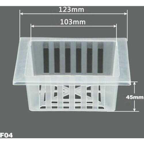 20pcs 103mm Plastic Planting Mesh Pots Garden Flower Vegetable Soilless Grow Net Pot Multi-Size Square Hydroponic Basket