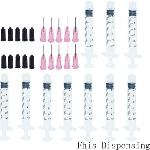 3ml Syringe 1/2" 20G Blunt Tip Dispensing Needle Pack of 5