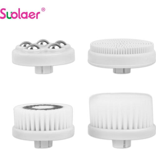 4pcs Replacement Brush Heads for P2016 Facial Massager Cleaner Face Deep Cleansing Clean Wash Pore Care Shaver Brush Heads