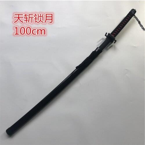 Anime Cosplay Bleach Kurosaki ichigo sword Prop Lock Bleaching Moon Sword Role cosplay Bleach Wood Sword Weapon 100cm