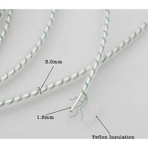 Audiocrast Green 7N copper pure Silver DIY Top-rated Speaker Audio Signal Cable 3MM Headphone Cable signal Jumper cable