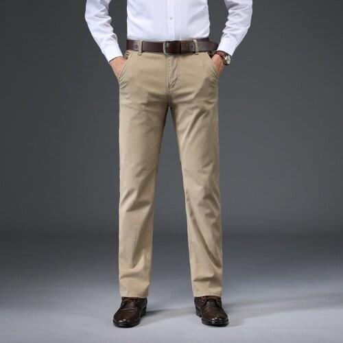 2021 Spring Summer Mens Multicolor Elastic Business Straight Mens Casual Pants Business Pants