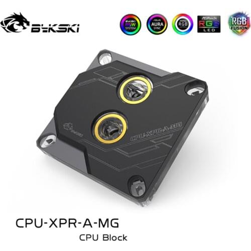 Bykski CPU Water Block MAYA Line Design Black Metal Cover For INTEL LGA 1366/115X/2011/2066 CPU Cooler RGB Copper CPU-XPR-A-MG