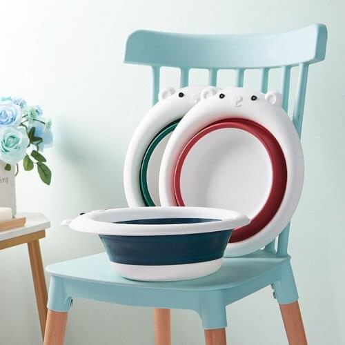 Newborn Baby Child Supplies Foldable Washbasin Butt Washing Cartoon Pp Baby Small Basin baby tub bath tub baby