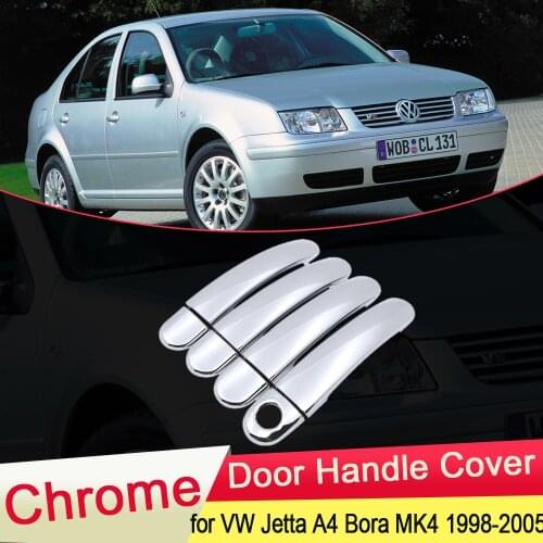 For Volkswagen VW Jetta 4 A4 Bora MK4 1998 1999 2000 2001 2002 2003 2004 2005 Chrome Door Handle Cover Trim Set Car Accessories