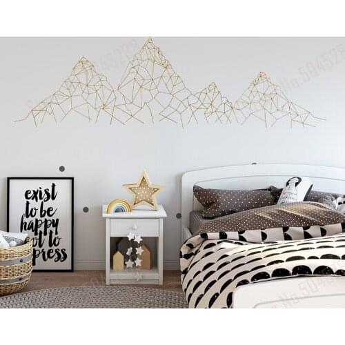 Geometric Mountain Groups Wall Decal Mountains Home Wall Decor Big Mountain Decals Mountains Vinyl Decals Decor Gift Z688