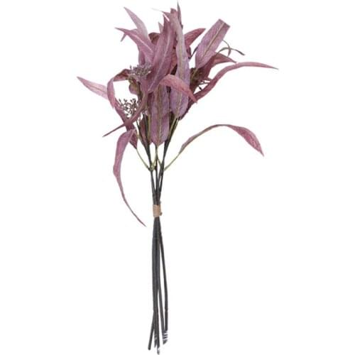 Artificial Plant Fake Curved Eucalyptus Leaves Tied Imitation Plants Bouquet 5pcs Beautiful Natural Props Home Vase Decoration