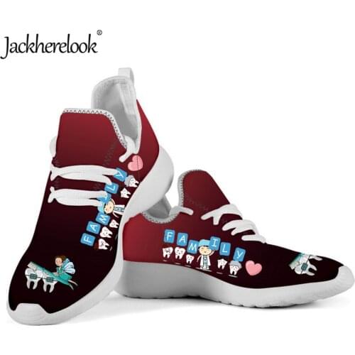 Jackherelook Gradient Mesh Knit Sneaker Shoes Women Cute Cartoon Dental Fairy Brand Design Female Flats Shoes Light Loafers Shoe