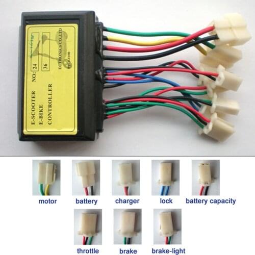 24V 250W Brushed Controller For For Little Dolphin Electric Bicycles Scooter E-Bike Plastic Durable Hoverboard Accessories Parts