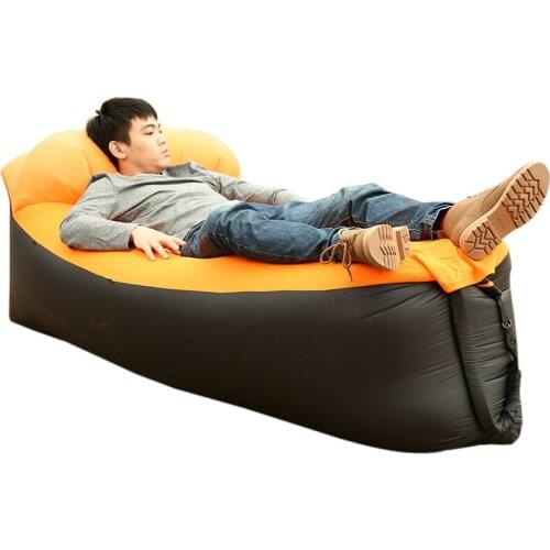 Inflatable Air Sofa Camping Portable Sofa Lounger Beach Bed Lay layBag Air Bag 250*70cm Comfortable Bag