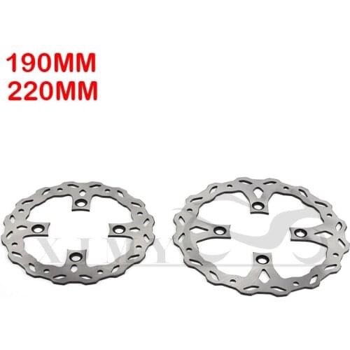 New arrival front/rear 220/190mm brake disc rotor for 110/125/140/150/160cc SDG wheel pit dirt bike motocross