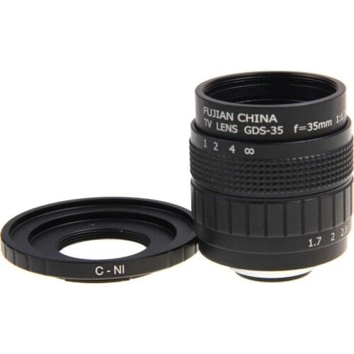 Fujian 35mm F1.7 CCTV Movie lens +C Mount to Nikon 1 J5 S2 J4 V3 AW1 S1 J3 V2 J2 J1 V1